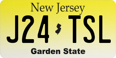 NJ license plate J24TSL