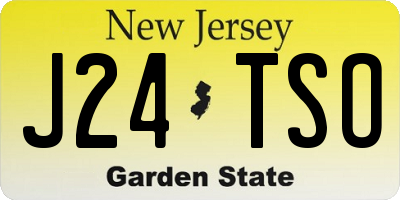 NJ license plate J24TSO