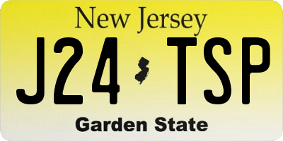 NJ license plate J24TSP