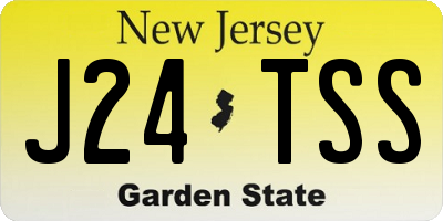 NJ license plate J24TSS