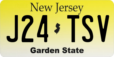 NJ license plate J24TSV