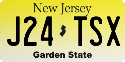 NJ license plate J24TSX