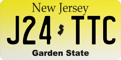 NJ license plate J24TTC