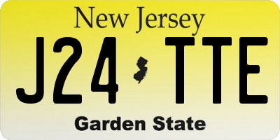 NJ license plate J24TTE