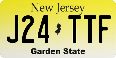 NJ license plate J24TTF