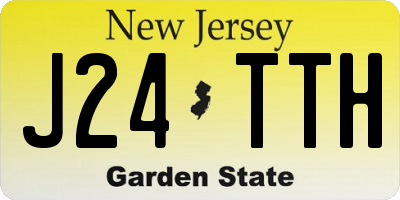 NJ license plate J24TTH