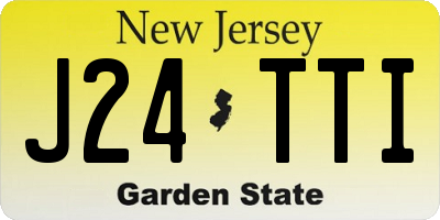 NJ license plate J24TTI