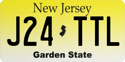 NJ license plate J24TTL
