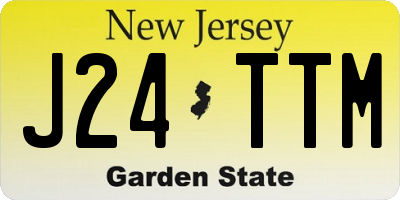 NJ license plate J24TTM