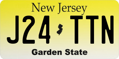 NJ license plate J24TTN