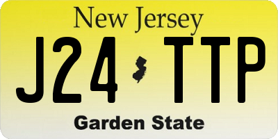 NJ license plate J24TTP