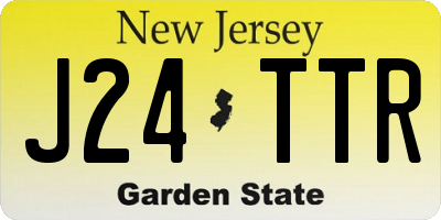NJ license plate J24TTR