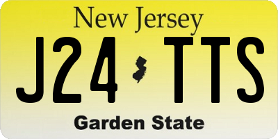 NJ license plate J24TTS