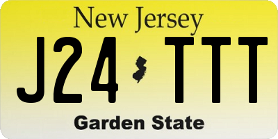 NJ license plate J24TTT