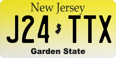 NJ license plate J24TTX