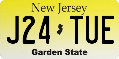 NJ license plate J24TUE