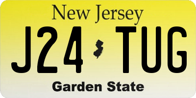 NJ license plate J24TUG