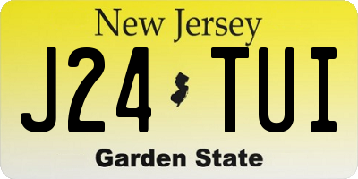 NJ license plate J24TUI