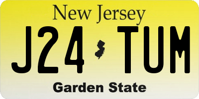 NJ license plate J24TUM