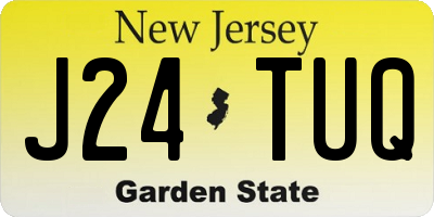 NJ license plate J24TUQ