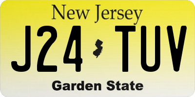 NJ license plate J24TUV