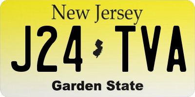 NJ license plate J24TVA