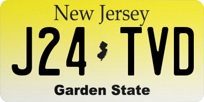 NJ license plate J24TVD