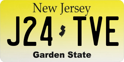 NJ license plate J24TVE