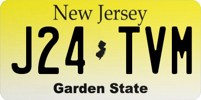 NJ license plate J24TVM
