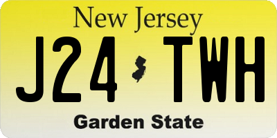 NJ license plate J24TWH