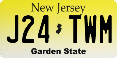 NJ license plate J24TWM