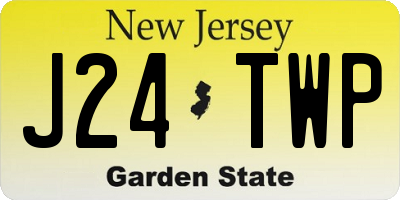 NJ license plate J24TWP