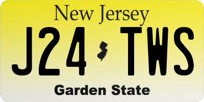 NJ license plate J24TWS