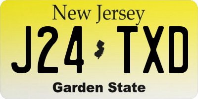 NJ license plate J24TXD