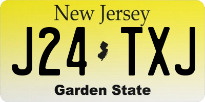 NJ license plate J24TXJ