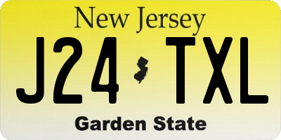 NJ license plate J24TXL