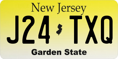NJ license plate J24TXQ