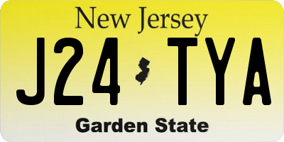 NJ license plate J24TYA
