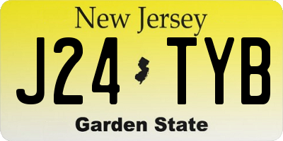 NJ license plate J24TYB