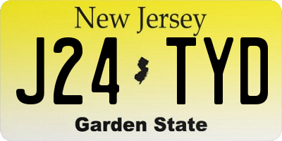 NJ license plate J24TYD