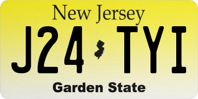NJ license plate J24TYI