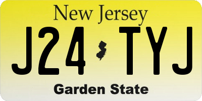 NJ license plate J24TYJ