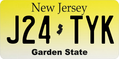 NJ license plate J24TYK