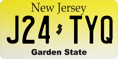 NJ license plate J24TYQ