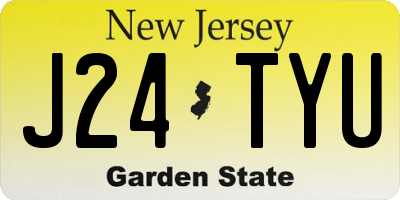 NJ license plate J24TYU