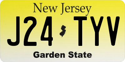NJ license plate J24TYV