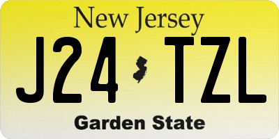 NJ license plate J24TZL