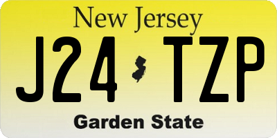 NJ license plate J24TZP