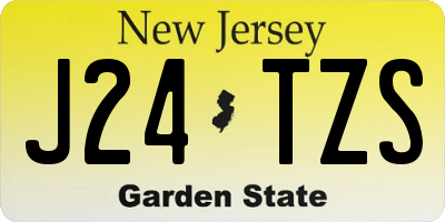 NJ license plate J24TZS