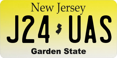 NJ license plate J24UAS